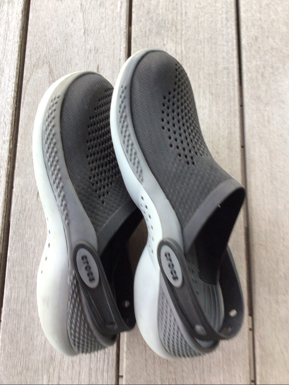 CROCS LiteRide Ventilated Clog Mules clogs in Black and Gray Sz 7 - Picture 8 of 10